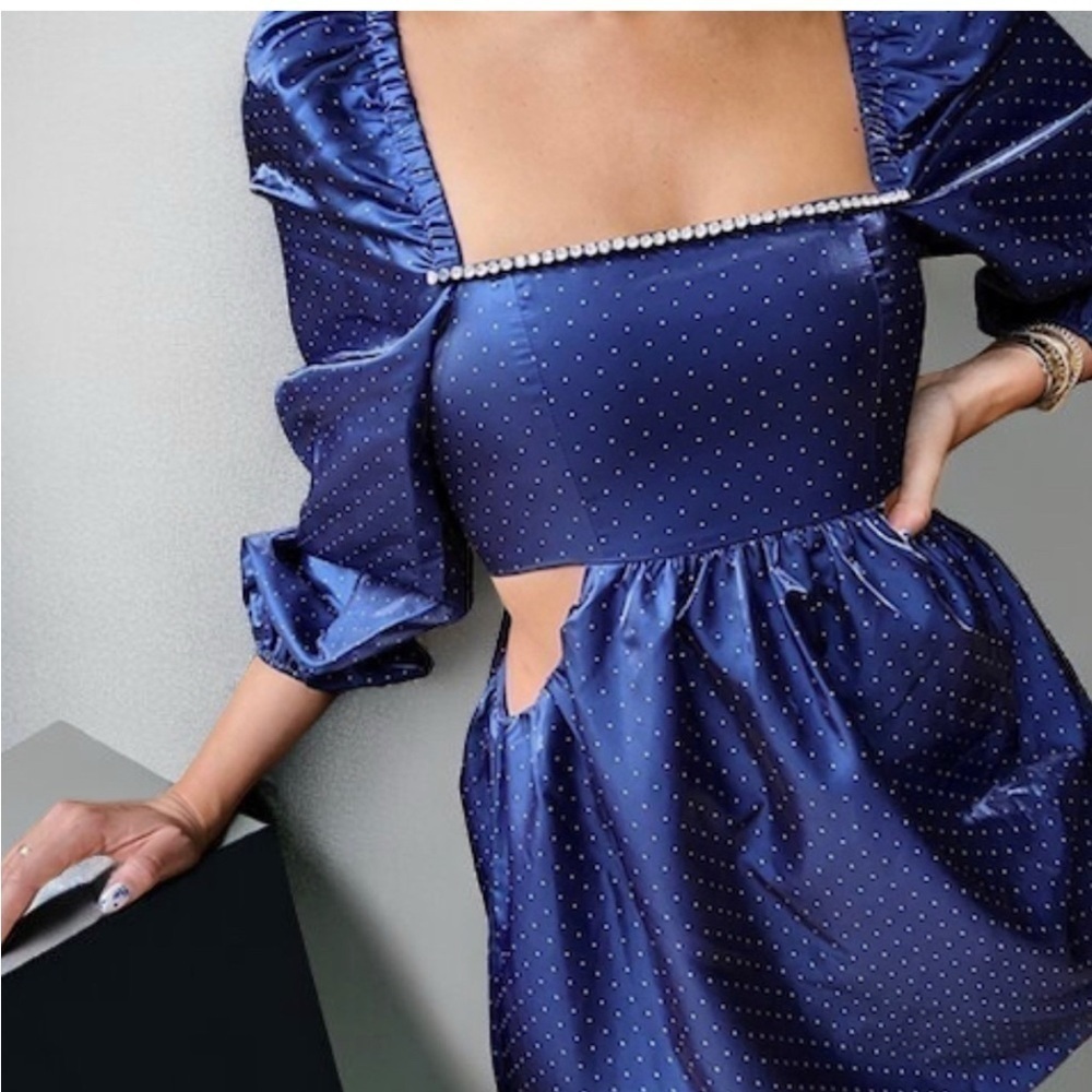Danielle Bernstein Polka Dot Cocktail Party Dress